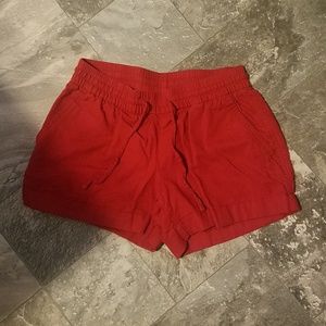 Old Navy Red Linen Shorts